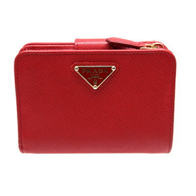 Prada Bifold Leather Wallet Red